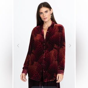 Belle Velvet Oversized Shirt Size XS